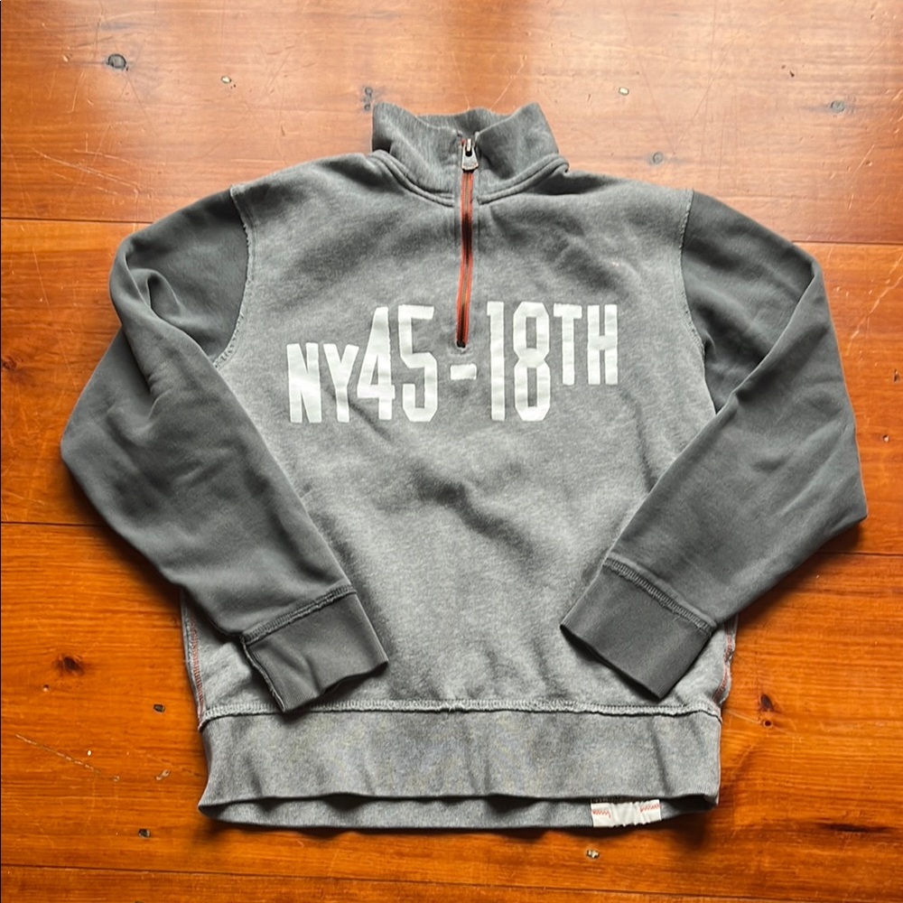 Vintage Grey Half-Zip Sweatshirt